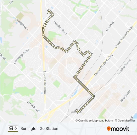 6 bus Line Map