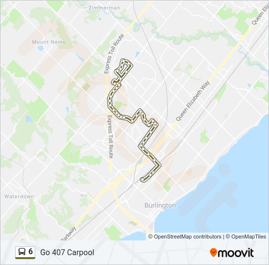 6 bus Line Map