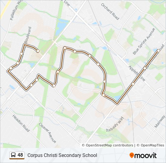 48 bus Line Map