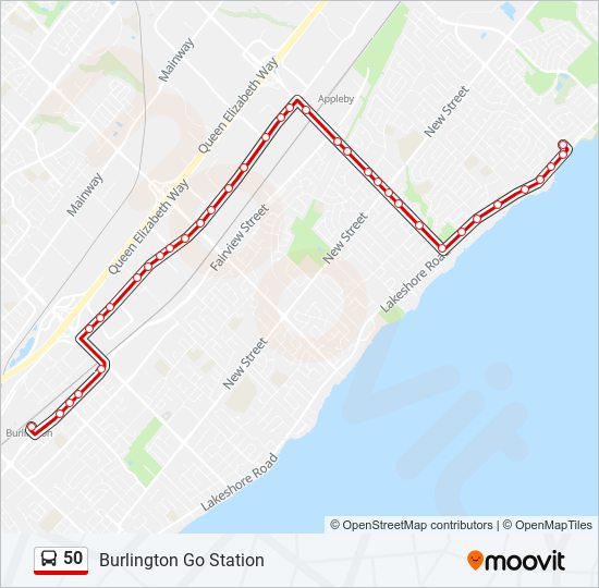 50 bus Line Map