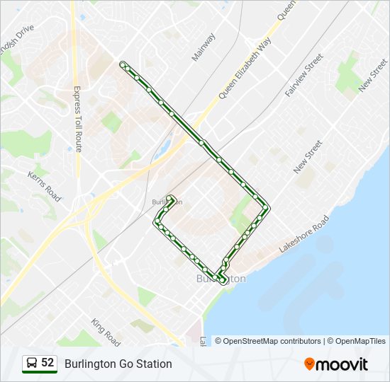 52 bus Line Map