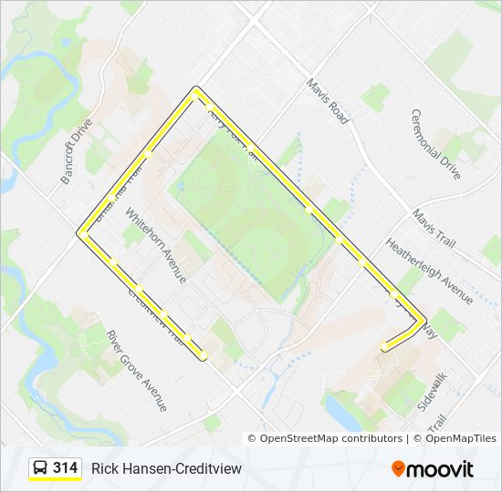 314 Bus Line Map