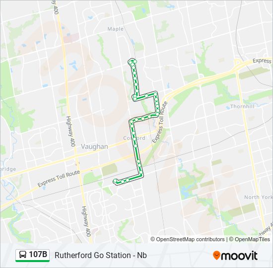 107B bus Line Map