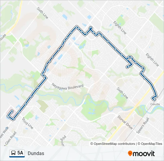 5A Bus Line Map