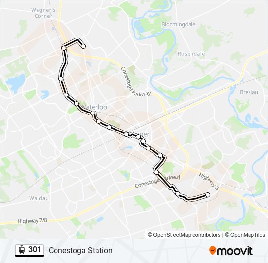 301 Streetcar Line Map