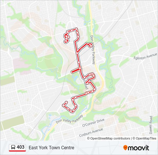 403 Route Schedules, Stops & Maps East York Town Centre (Updated)