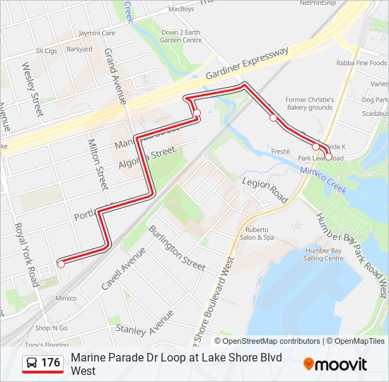 176 Bus Line Map