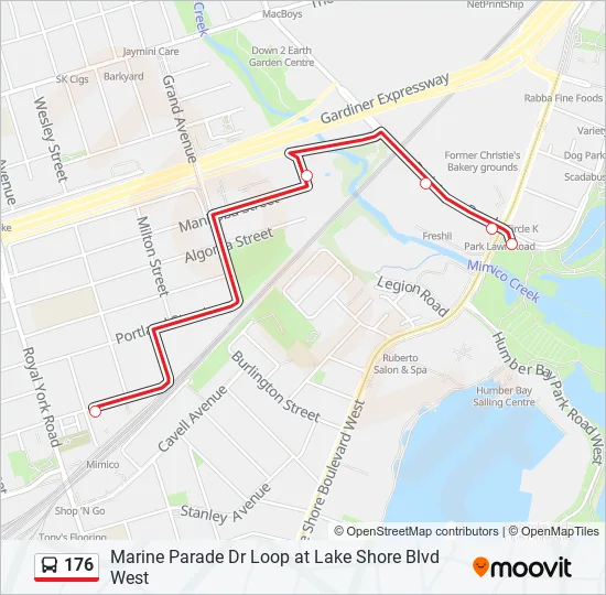 176 Bus Line Map