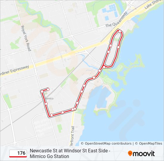 176 Route: Schedules, Stops & Maps - Newcastle St at Windsor St