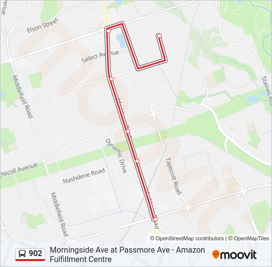 902 Route: Schedules, Stops & Maps - Progress Ave At Sheppard Ave East ...