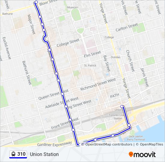 310 Streetcar Line Map