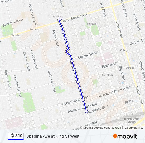 310 streetcar Line Map