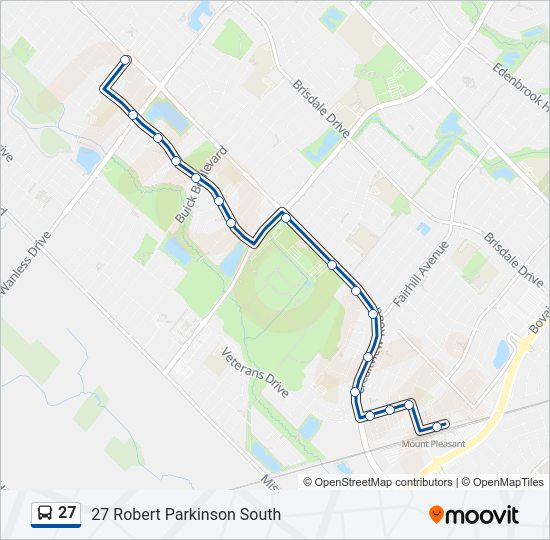 27 bus Line Map