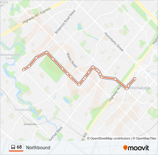 68 Route: Schedules, Stops & Maps - Northbound (Updated)