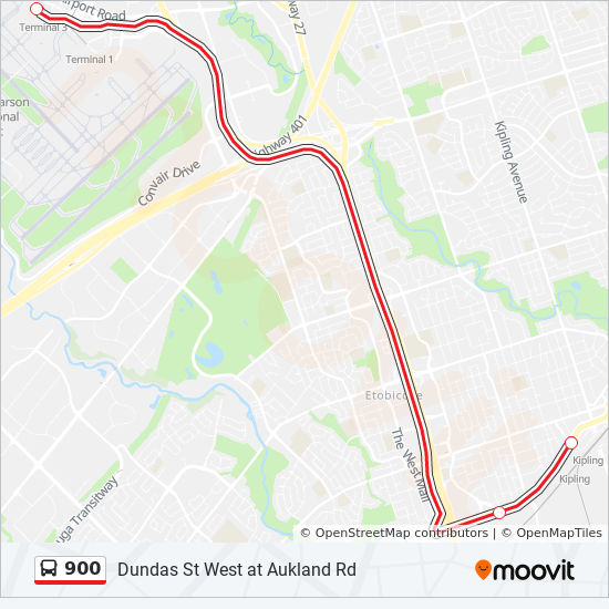 C8 Bus Route Map 900 Route: Schedules, Stops & Maps - Dundas St West At Aukland Rd (Updated)