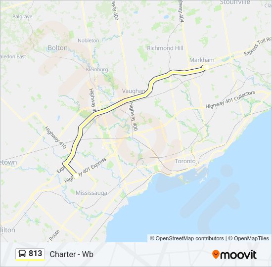 813 Bus Line Map