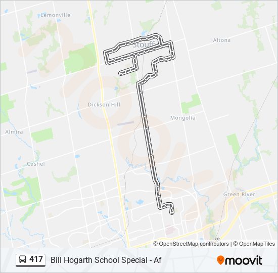 Plan de la ligne 417 de bus