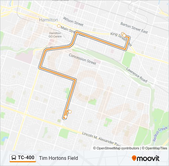 TC-400 Bus Line Map