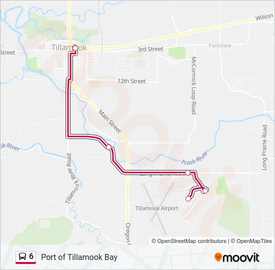 6 Bus Line Map