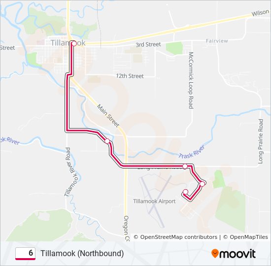 6 Route Schedules Stops Maps Tillamook Northbound Updated