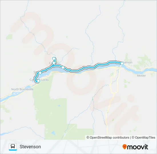 STEVENSON - CARSON - VANCOUVER Bus Line Map