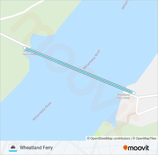 WHEATLAND FERRY ferry Line Map
