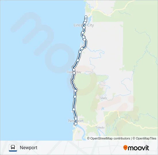 BLUELINE Bus Line Map