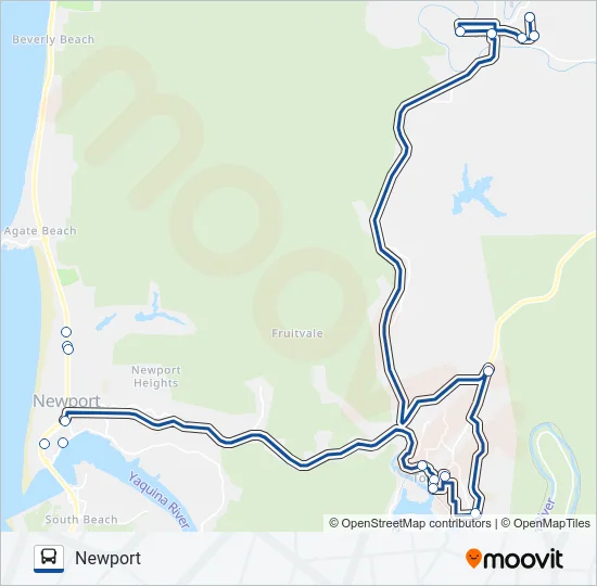 BLUELINE Bus Line Map