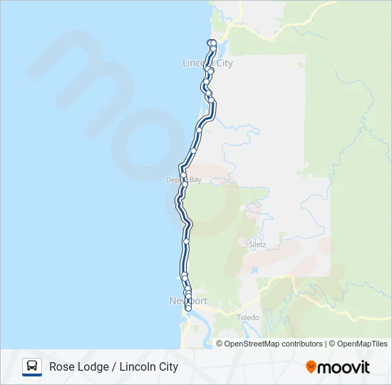 BLUELINE Bus Line Map