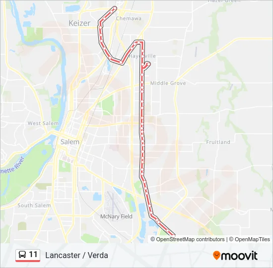11 Bus Line Map