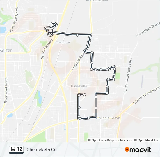 12 Bus Line Map