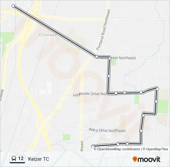 12 Bus Line Map