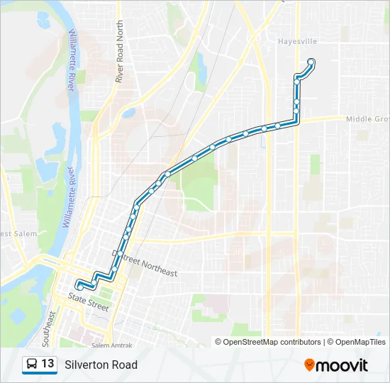 13 Bus Line Map