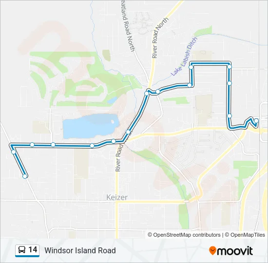 14 Bus Line Map