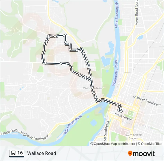 16 Bus Line Map