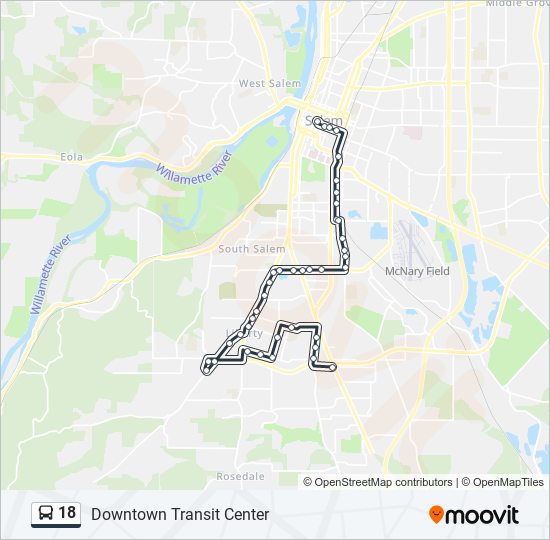 Mapa de 18 de autobús