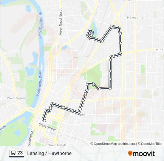 23 Bus Line Map