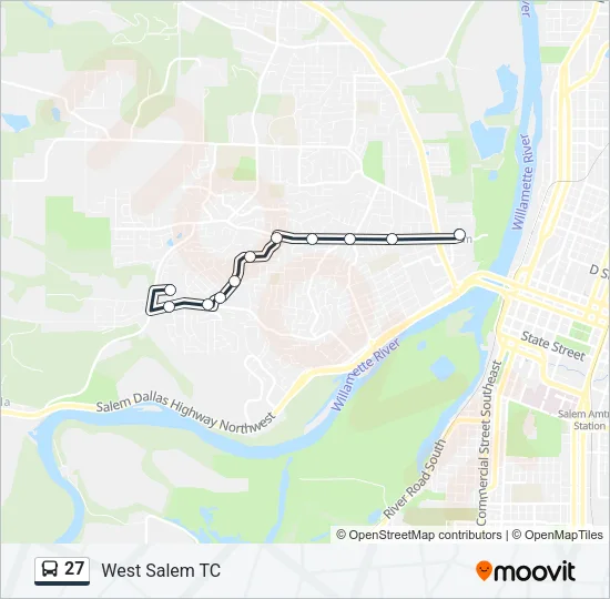 27 Bus Line Map