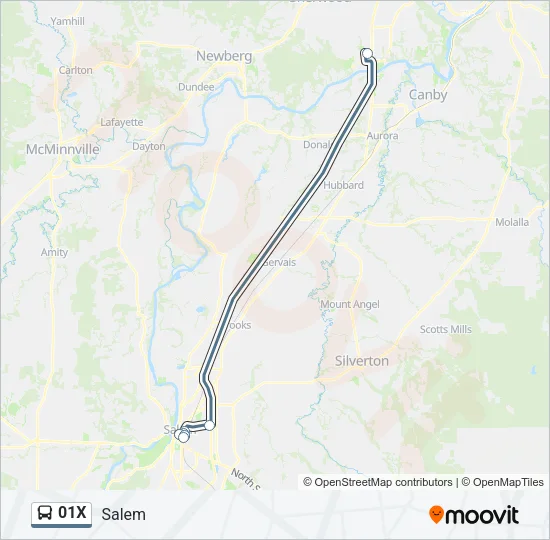 01X Bus Line Map