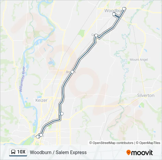 10X Bus Line Map
