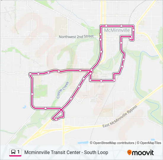 1 Bus Line Map