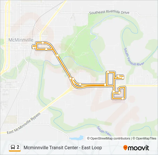 2 Bus Line Map