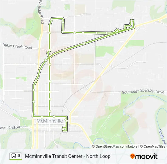 3 Bus Line Map