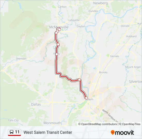 11 Bus Line Map