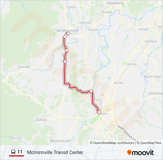 11 Bus Line Map