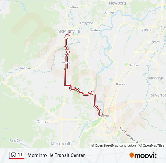 11 Bus Line Map