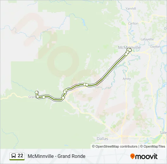 22 Bus Line Map