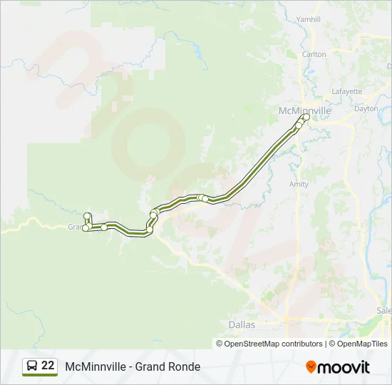 22 Bus Line Map
