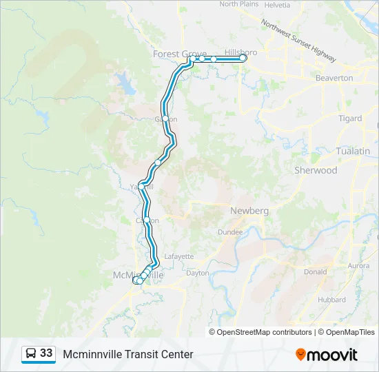 33 Bus Line Map