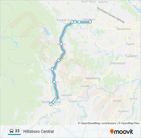 33 Bus Line Map
